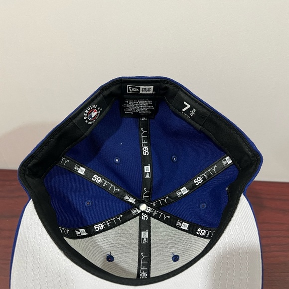 New Era, 59Fifty Fitted Hat, Los Angeles Dodgers, Blue & White - Picture 7 of 10